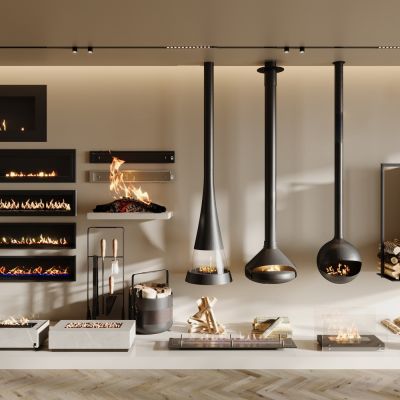 吊挂壁炉 火炉 柴火