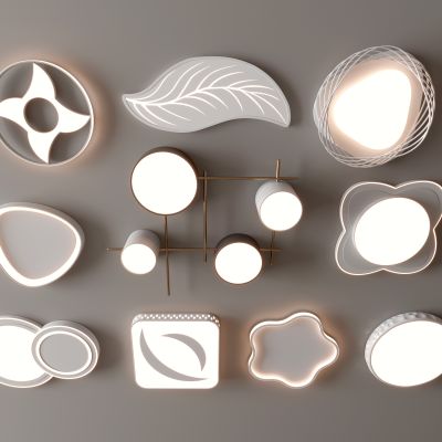 现代吸顶灯 方形吸顶灯 圆形 几何 超薄  卧室 客厅 儿童房 简约