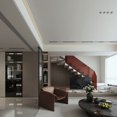 现代风格客厅_装饰柜_摆件_装饰品_陶瓷_沙发组合2_