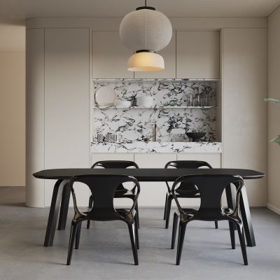 现代餐厅 餐桌椅组合