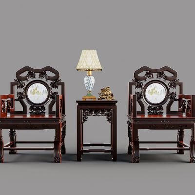 中式红木茶桌椅组合