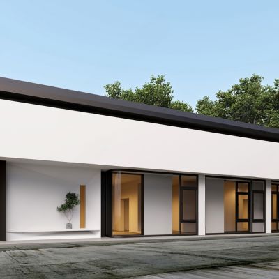 侘寂风门头门面_工厂改造展厅