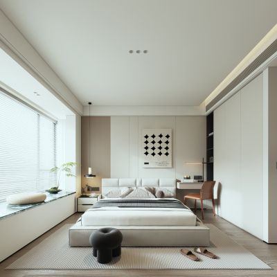 侘寂卧室2_装饰柜_摆件_装饰品_陶瓷_书本22