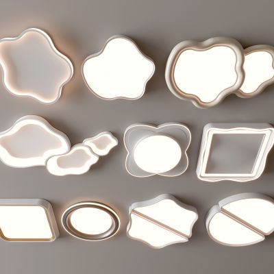 现代吸顶灯 方形吸顶灯 圆形 几何 超薄  卧室 客厅 儿童房 简约