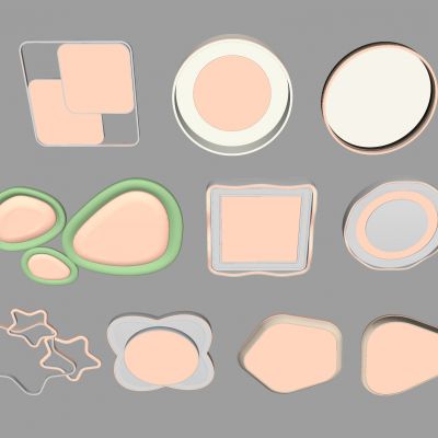 现代吸顶灯 方形吸顶灯 圆形 几何 超薄  卧室 客厅 儿童房 简约