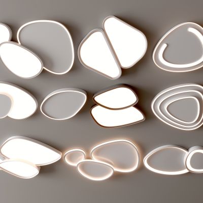 现代吸顶灯 三角形吸顶灯 圆形吸顶灯 几何形 超薄  卧室 客厅 简约