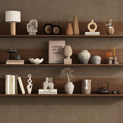 侘寂风饰品陶罐摆件组合