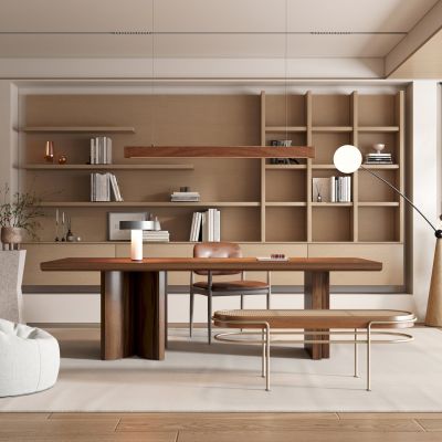 现代中古风书房