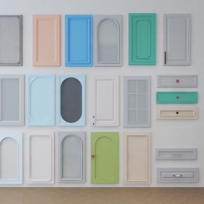 现代柜门组合3D模型