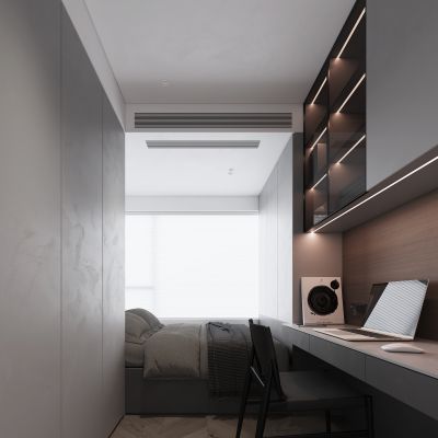 侘寂风格书房2_装饰柜_摆件_装饰品5