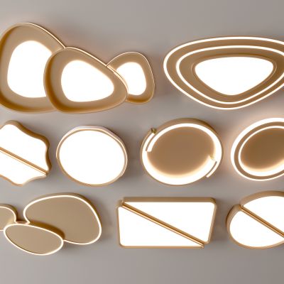 现代吸顶灯 方形吸顶灯 圆形 几何 超薄  卧室 客厅 儿童房 简约