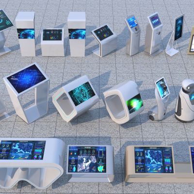 现代查询机3D模型