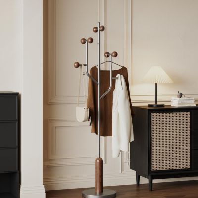 复古风衣架_实木衣架