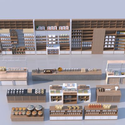 现代文创展柜 文创商品摆件3D模型