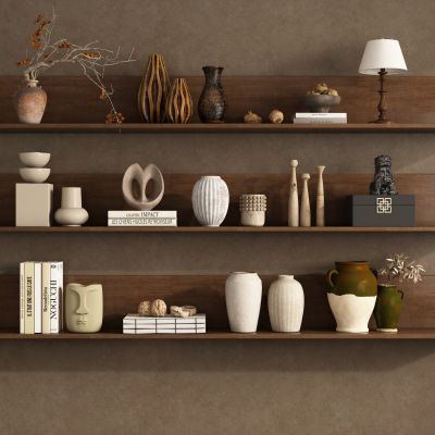 侘寂风饰品陶罐摆件组合