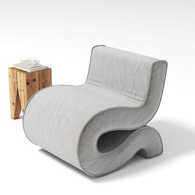 现代休闲椅及边几