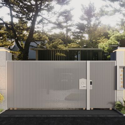 现代庭院门 大门 花园门 入户门 铁艺门 铁门 别墅庭院门 双开门