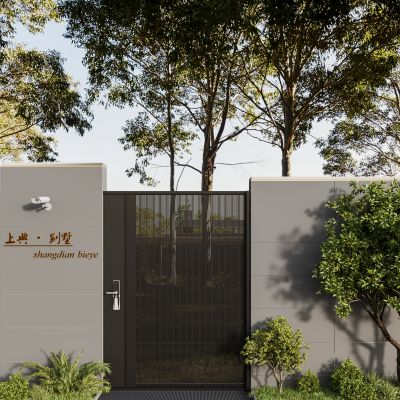 现代庭院门 大门 花园门 入户门 铁艺门 铁门 别墅庭院门 双开门