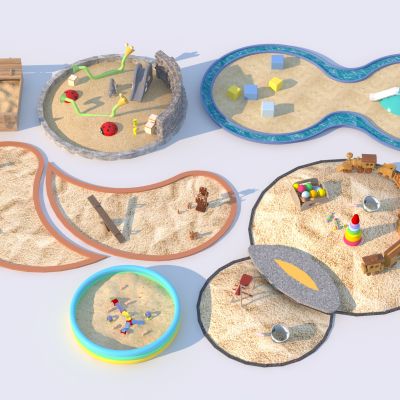 现代儿童游乐设备3D模型