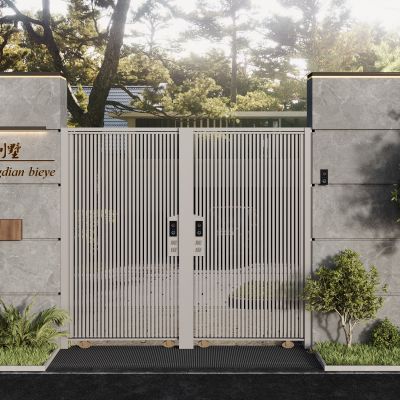 现代庭院门 大门 花园门 入户门 铁艺门 铁门 别墅庭院门 双开门