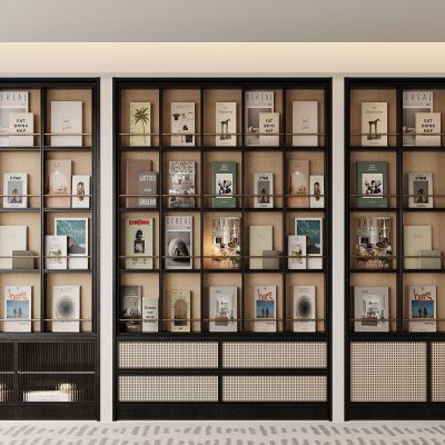 现代书柜 书籍 展示柜 开放式书柜