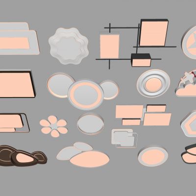 现代吸顶灯 方形吸顶灯 圆形 几何 超薄  卧室 客厅 儿童房 简约