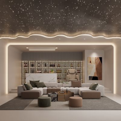 现代地下休闲娱乐室