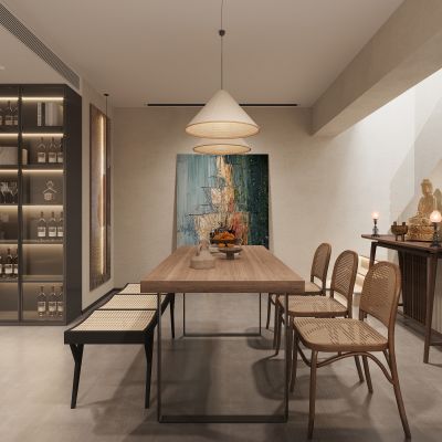 现代侘寂风地下室