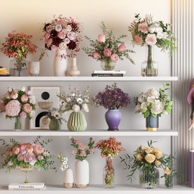 现代花瓶花卉组合