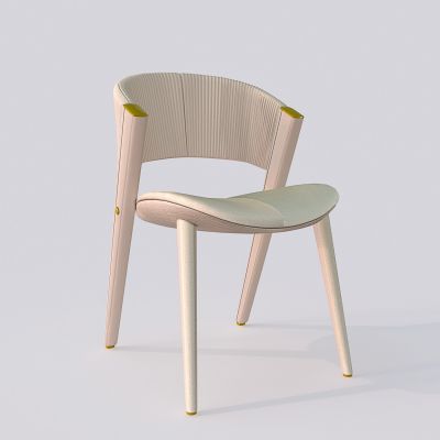 蜂窝纹皮革单椅3D模型
