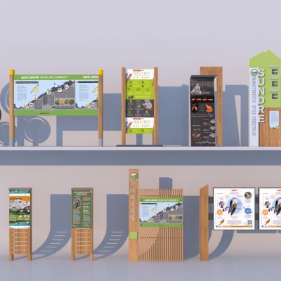 现代指示牌3D模型