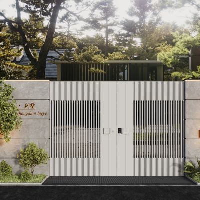 现代庭院门 大门 花园门 入户门 铁艺门 铁门 别墅庭院门