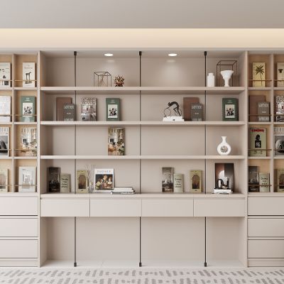 现代书柜 书籍 展示柜 开放式书柜
