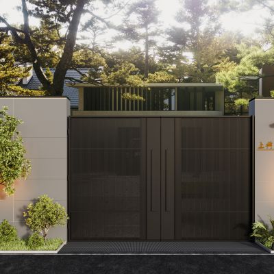 现代庭院门 大门 花园门 入户门 铁艺门 铁门 别墅庭院门