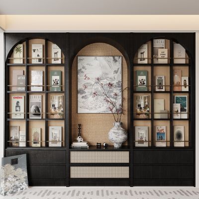 现代书柜 书籍 展示柜 开放式书柜