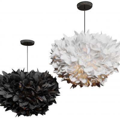 现代羽毛吊灯组合 羽毛灯 艺术吊灯