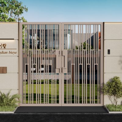 现代别墅大门 庭院门 铁门 大门