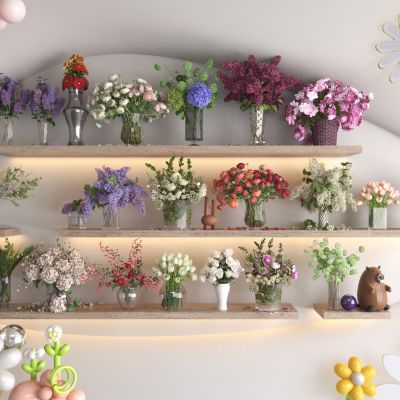 现代花瓶花卉组合