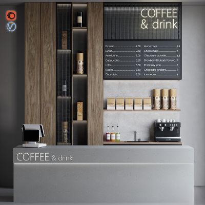 现代吧台,收银台