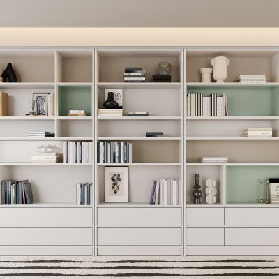 现代书柜 书籍 展示柜 开放式书柜