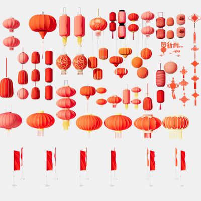 新中式对联 春联 福字 卷轴 画卷 中国结