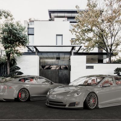 新款特斯拉汽车3D模型