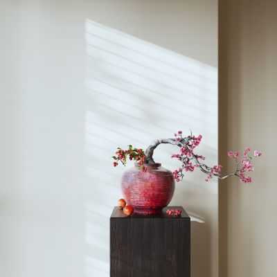 侘寂风格_装饰柜_摆件_装饰品_陶瓷_书本277778111111