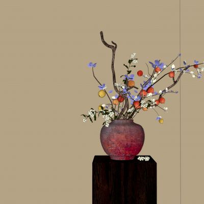 侘寂风格_装饰柜_摆件_装饰品_陶瓷_书本2777781111