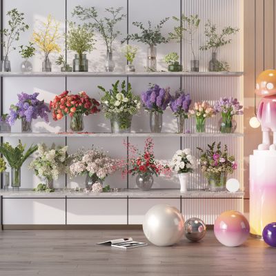 现代花瓶花卉组合