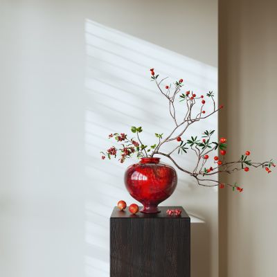 侘寂风格_装饰柜_摆件_装饰品_陶瓷_书本277778111111