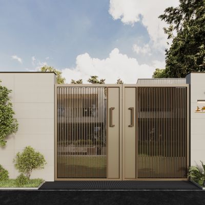 现代别墅大门 庭院门 铁门 大门