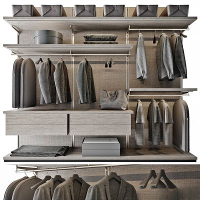 现代衣柜,衣架