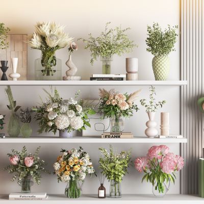 现代花瓶花卉组合