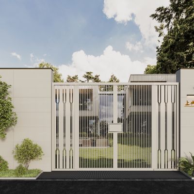 现代庭院门 大门 花园门 入户门 铁艺门 铁门 别墅庭院门